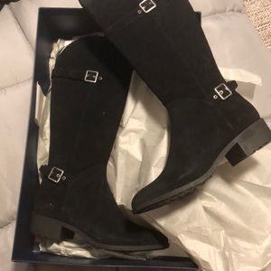 Cole Haan Indiana Tall Boot Waterproof Black Suede